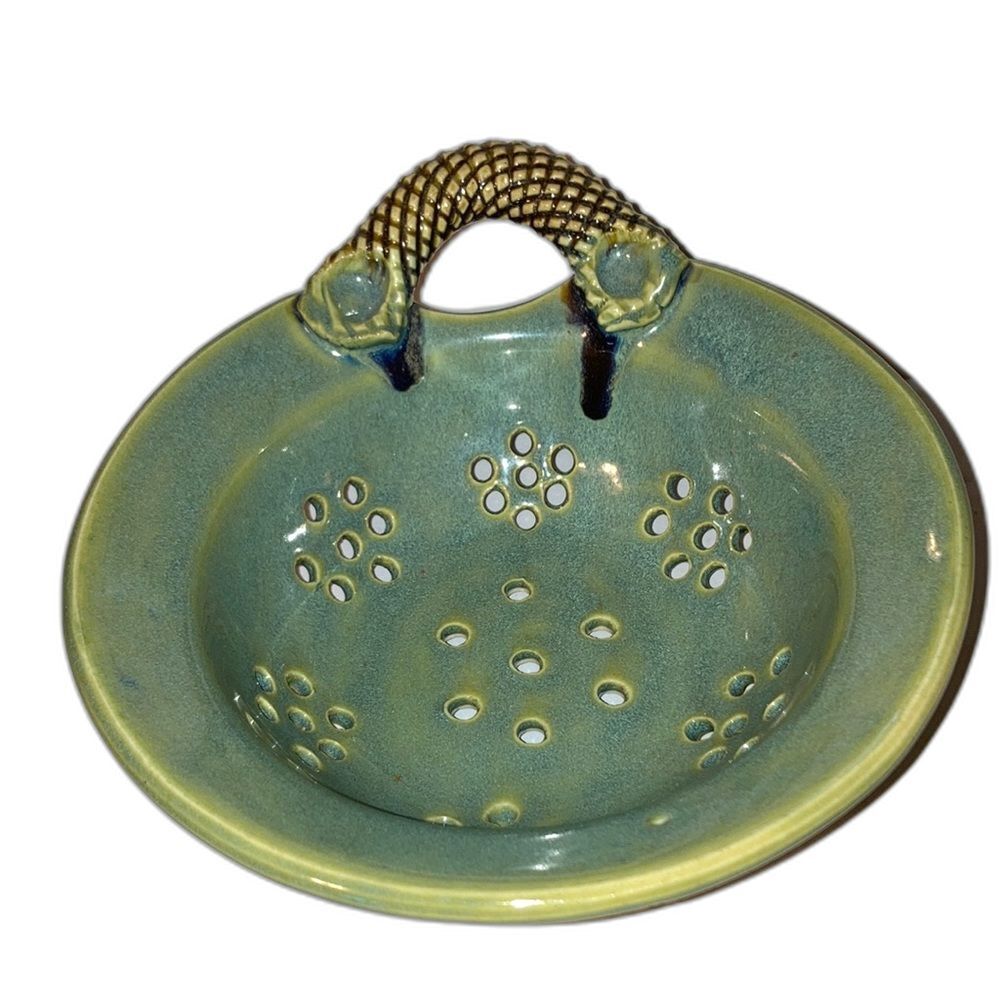 TB POTS Berry Bowl Strainer Colander with Handle Handcrafted in Maine Stamped